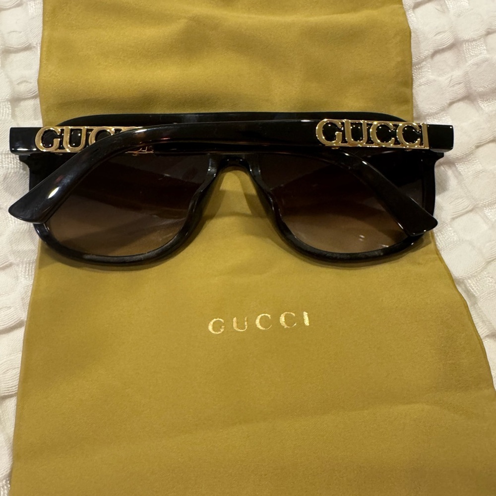 Gucci GG1188S BLACK GOLD AVIATOR SUNGLASSES
